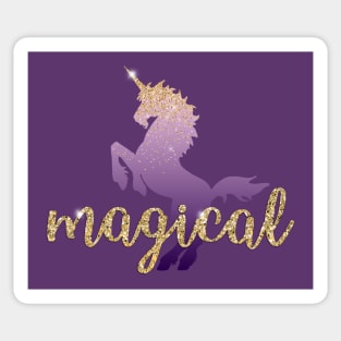 MAGICAL Purple Unicorn Sticker